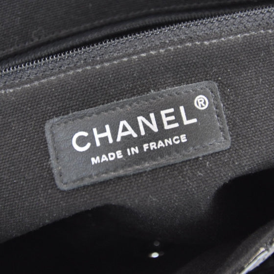 Chanel Patent Net Large La Madrague Tote Black 9 of 11