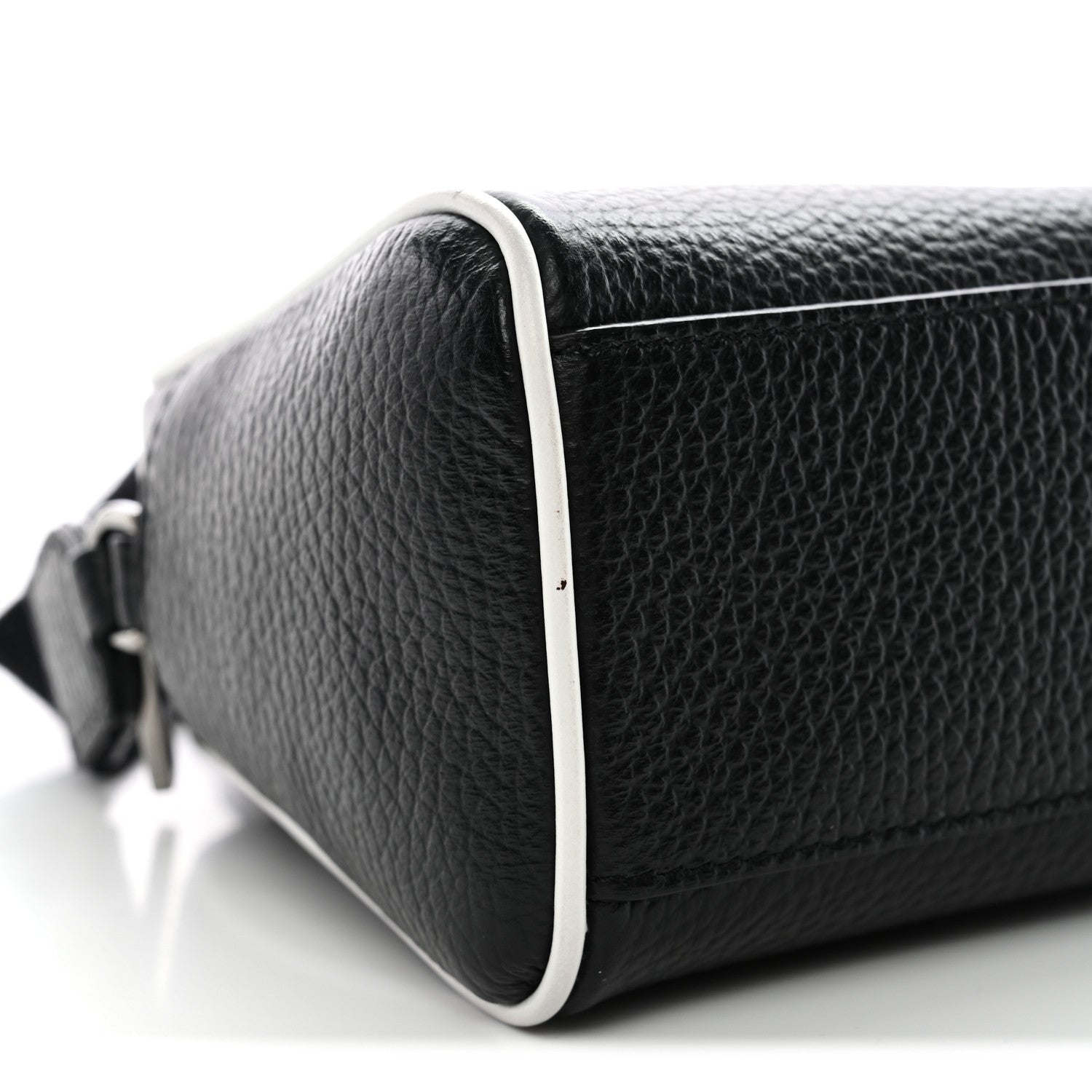 Dolce & Gabbana Calfskin Bowling Bag Black White 8 of 9