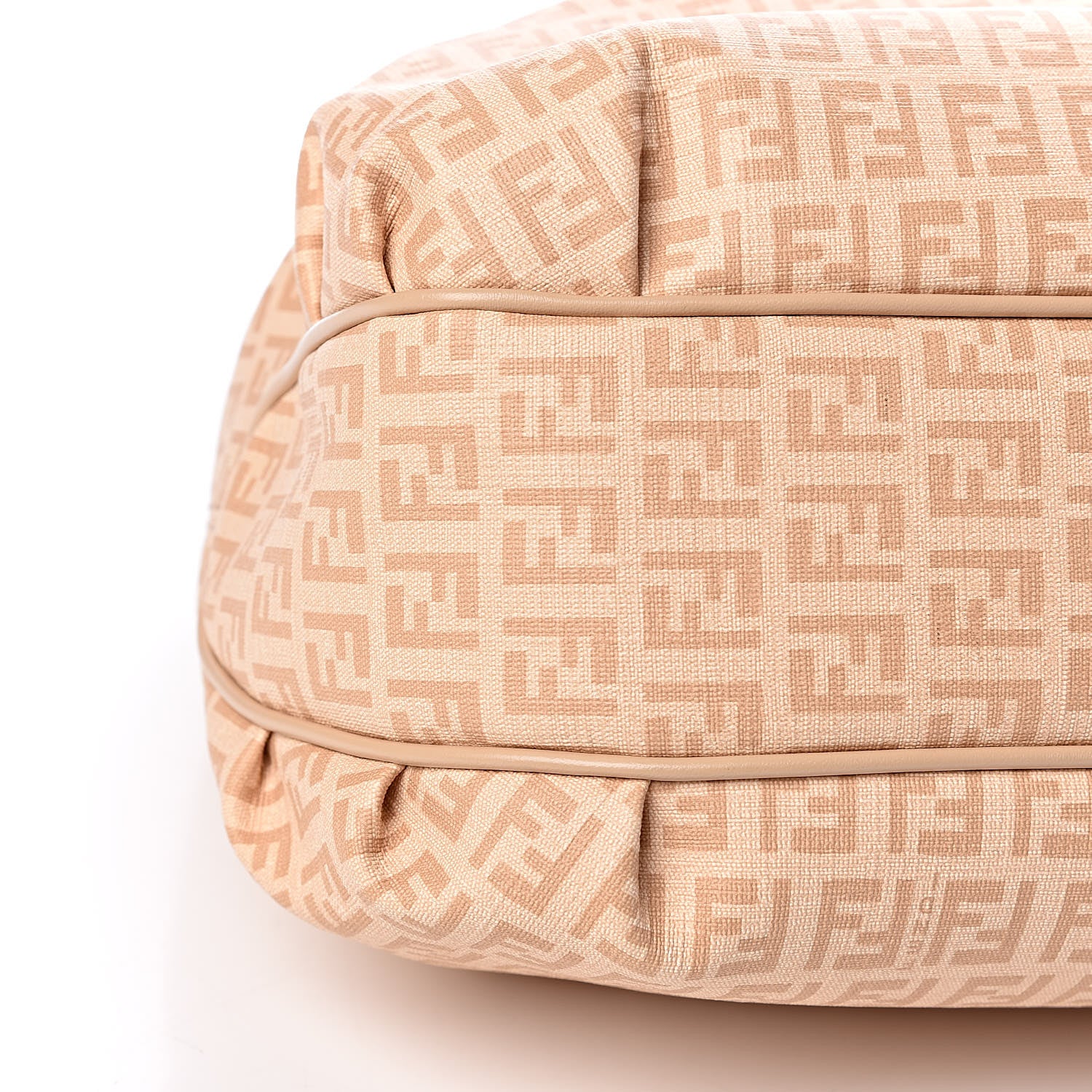 Fendi Zucchino Spalmati Vitello Chiusura Shoulder Bag Vacchetta Camelia 13 of 14