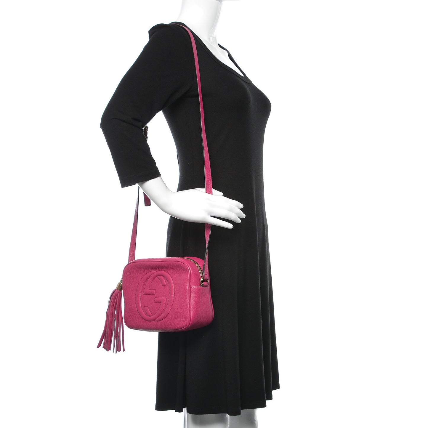 Cellarius Calfskin Small Soho Disco Bag Bright Bouganville