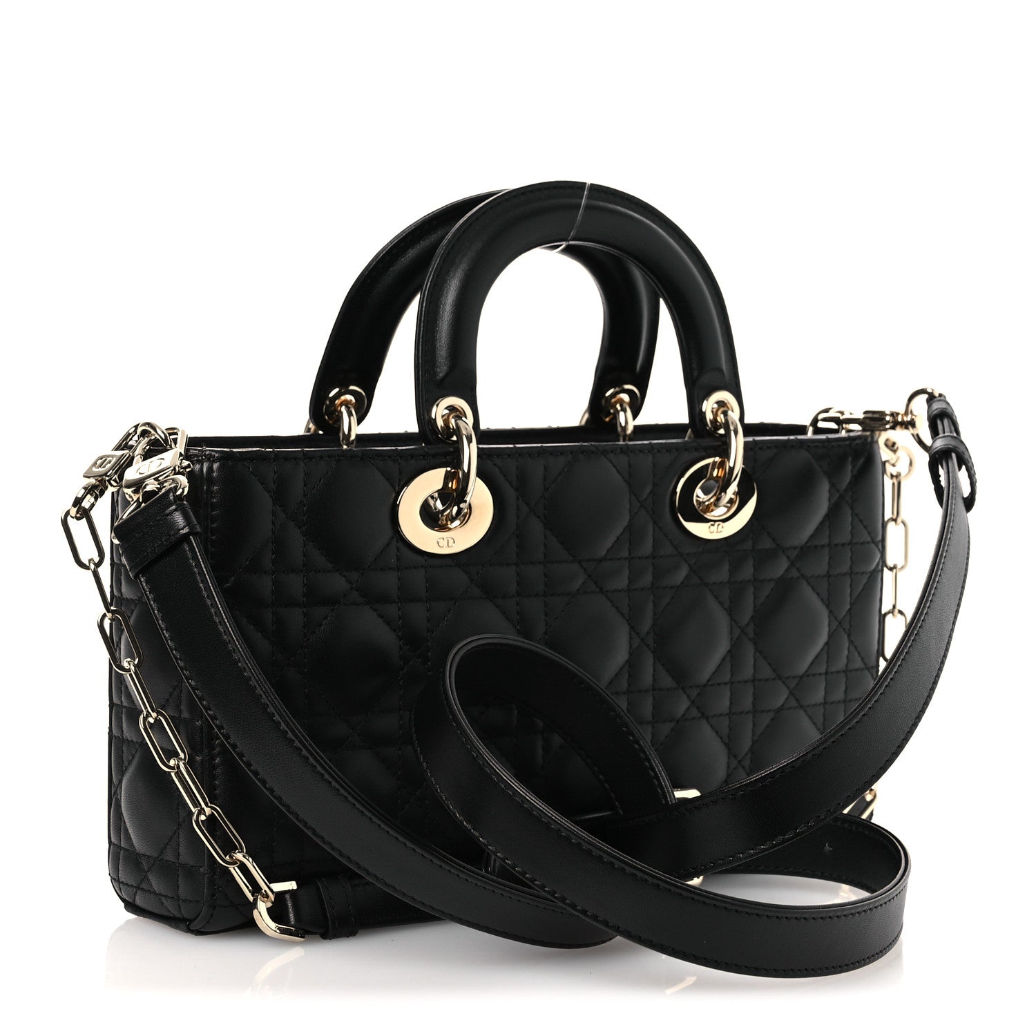 Christian Dior Lambskin Cannage Medium Lady D-Joy Black 1927321