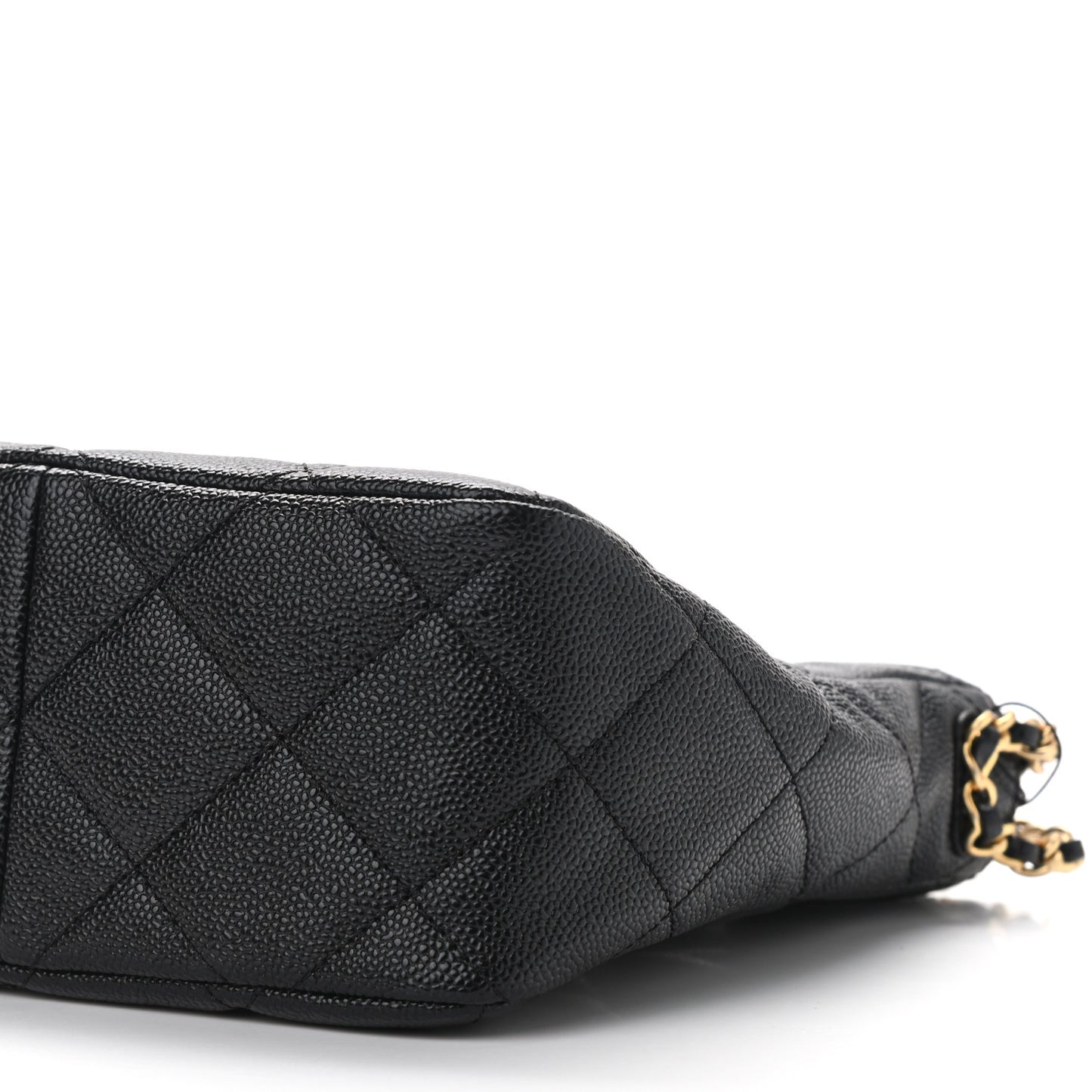 Caviar Quilted Small Pick Me Up Hobo Black