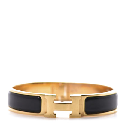 Hermes Enamel Narrow Clic Clac H Bracelet PM Black 2 of 6