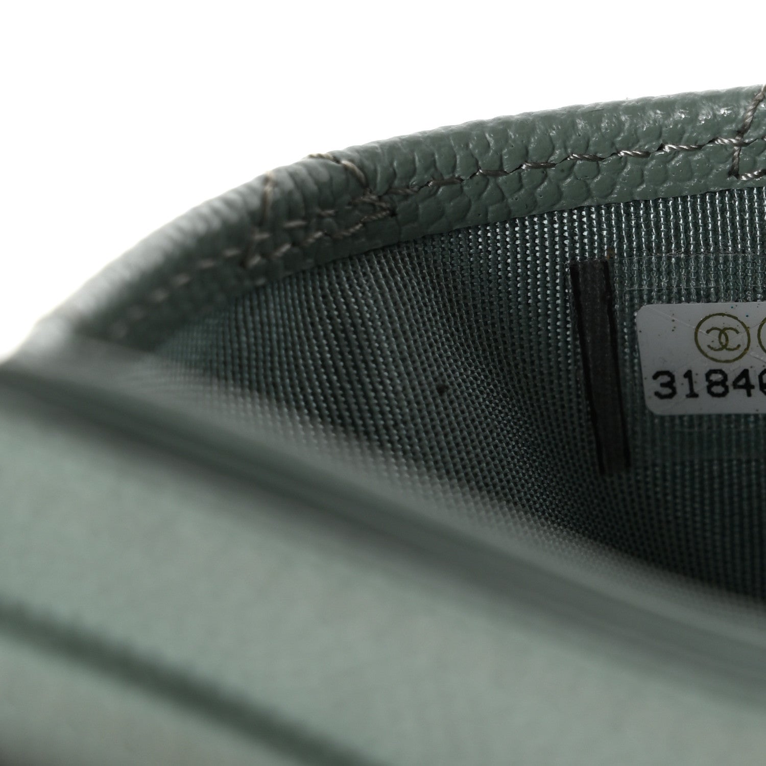 Chanel Caviar Quilted Card Holder Light Blue 8 of 10