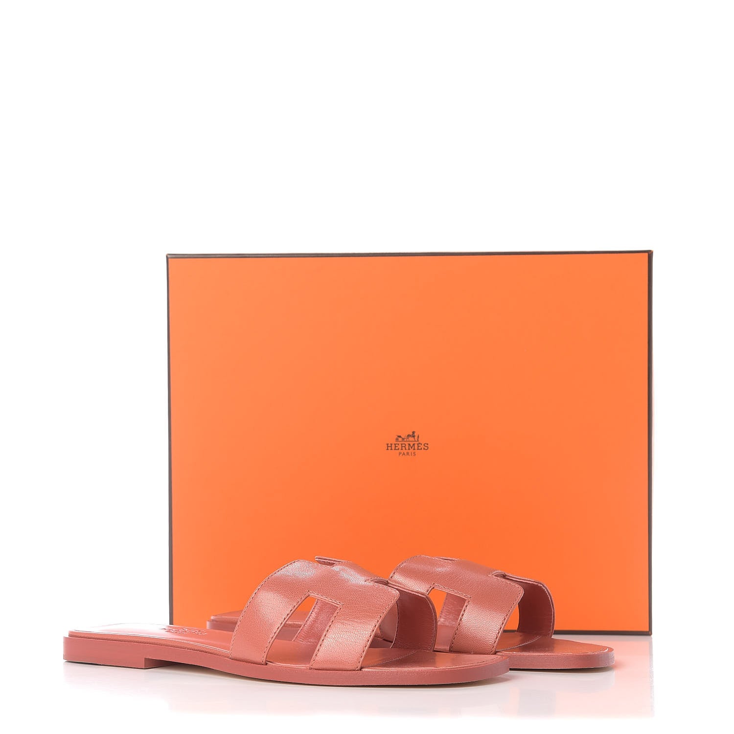 Hermes Chevre Oran Sandals 37 Rouge Blush 11 of 11