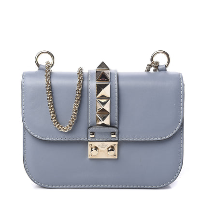 Valentino Garavani Vitello Small Glam Lock Rockstud Flap London Stone 1 of 8