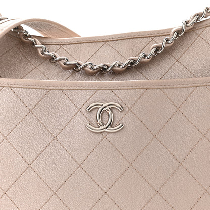 Chanel Metallic Calfskin Quilted Jungle Stroll Hobo Gold 12 of 12