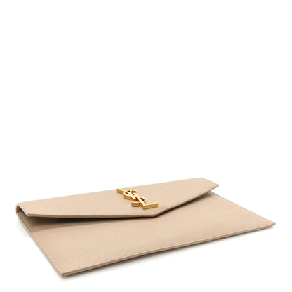 Saint Laurent Grain De Poudre Uptown Pouch Dark Beige 4 of 11