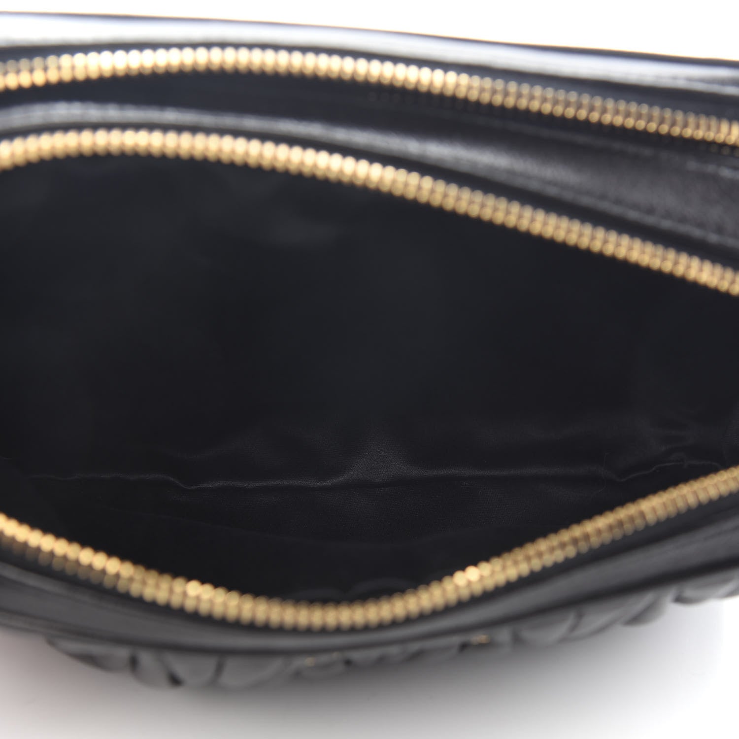 Miu Miu Nappa Matelasse Double Zip Pochette Clutch Black 7 of 9