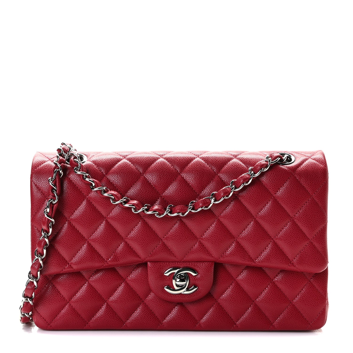 Chanel Caviar Quilted Medium Double Flap Red 1 of 11