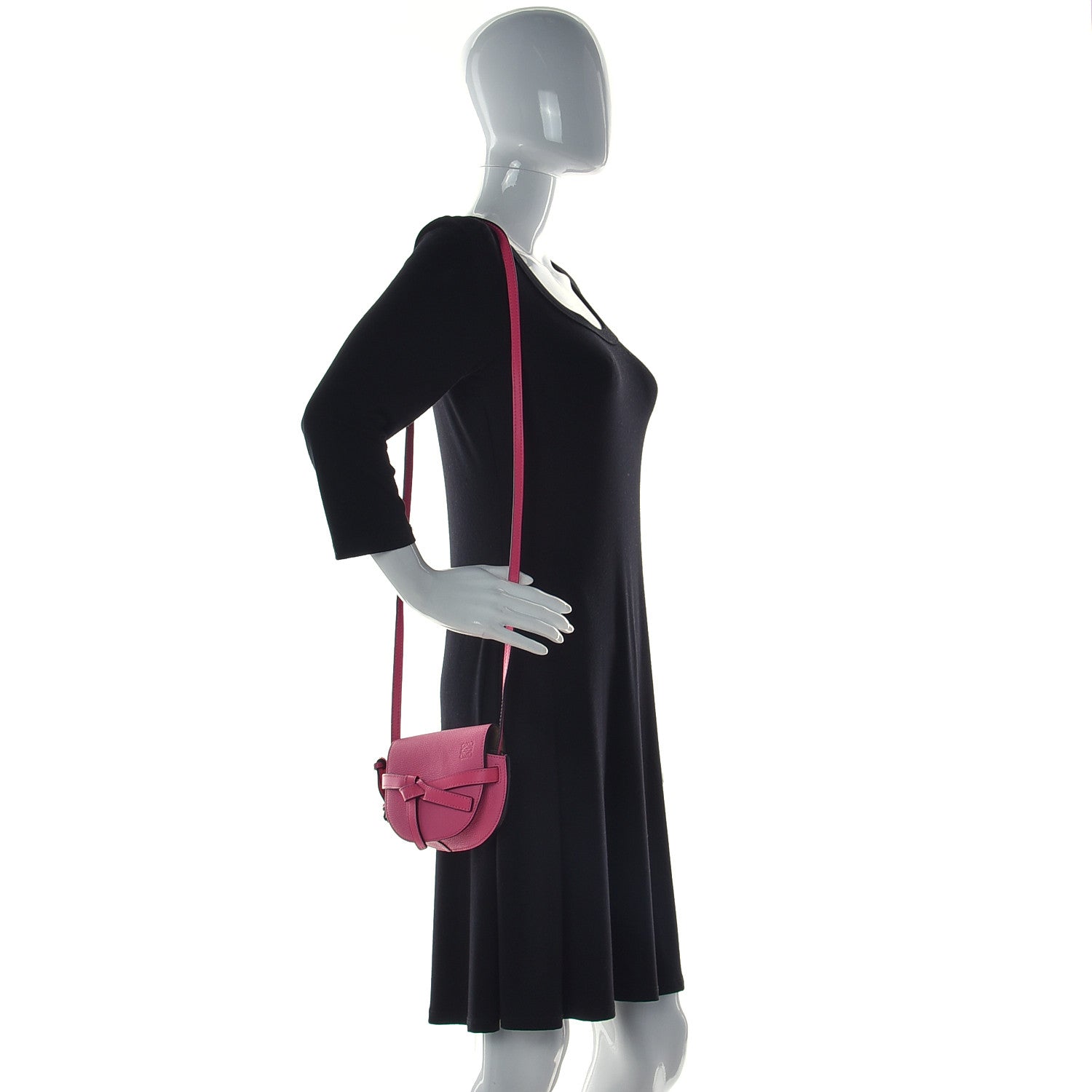Loewe Grained Calfskin Mini Gate Crossbody Bag Wild Rose 2 of 7