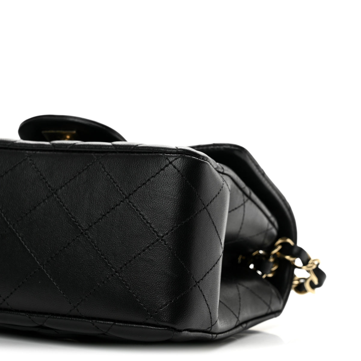 Chanel Lambskin Quilted Mini Square Flap Black 10 of 13