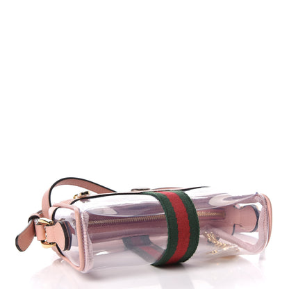 Gucci Vinyl Web Mini Ophidia Transparent Shoulder Bag Perfect Pink 4 of 8