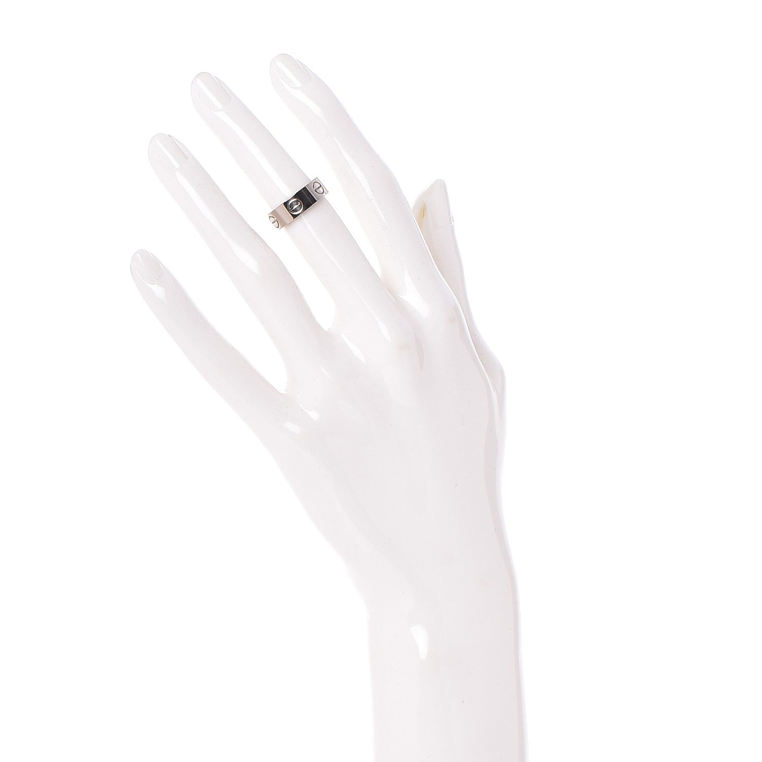Cartier 18K White Gold 5.5mm LOVE Ring 47 4.25 2 of 5