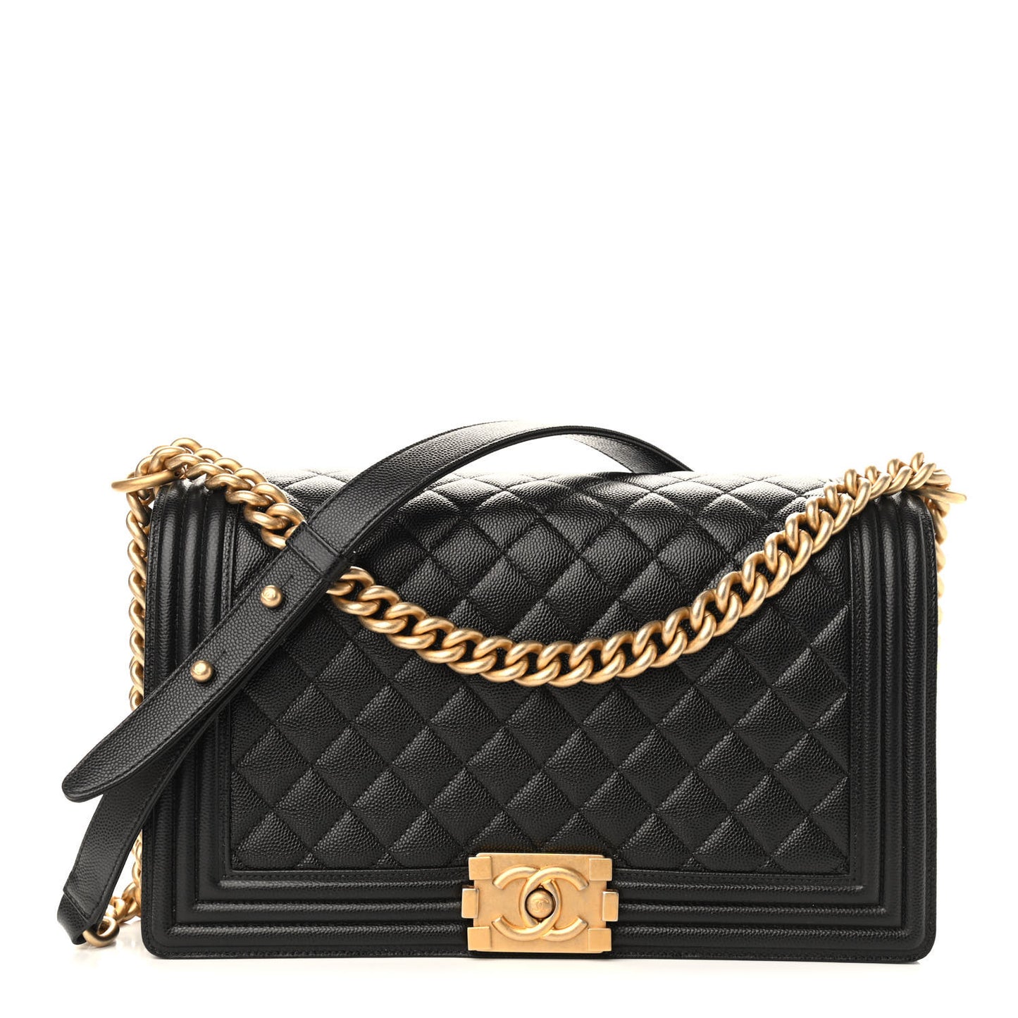 Caviar Quilted New Medium Boy Flap Black