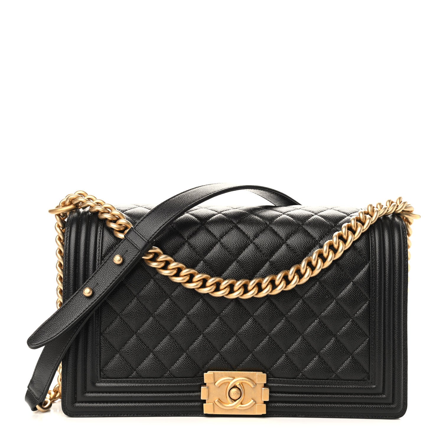 Chanel Caviar Quilted New Medium Boy Flap Black 1 of 8