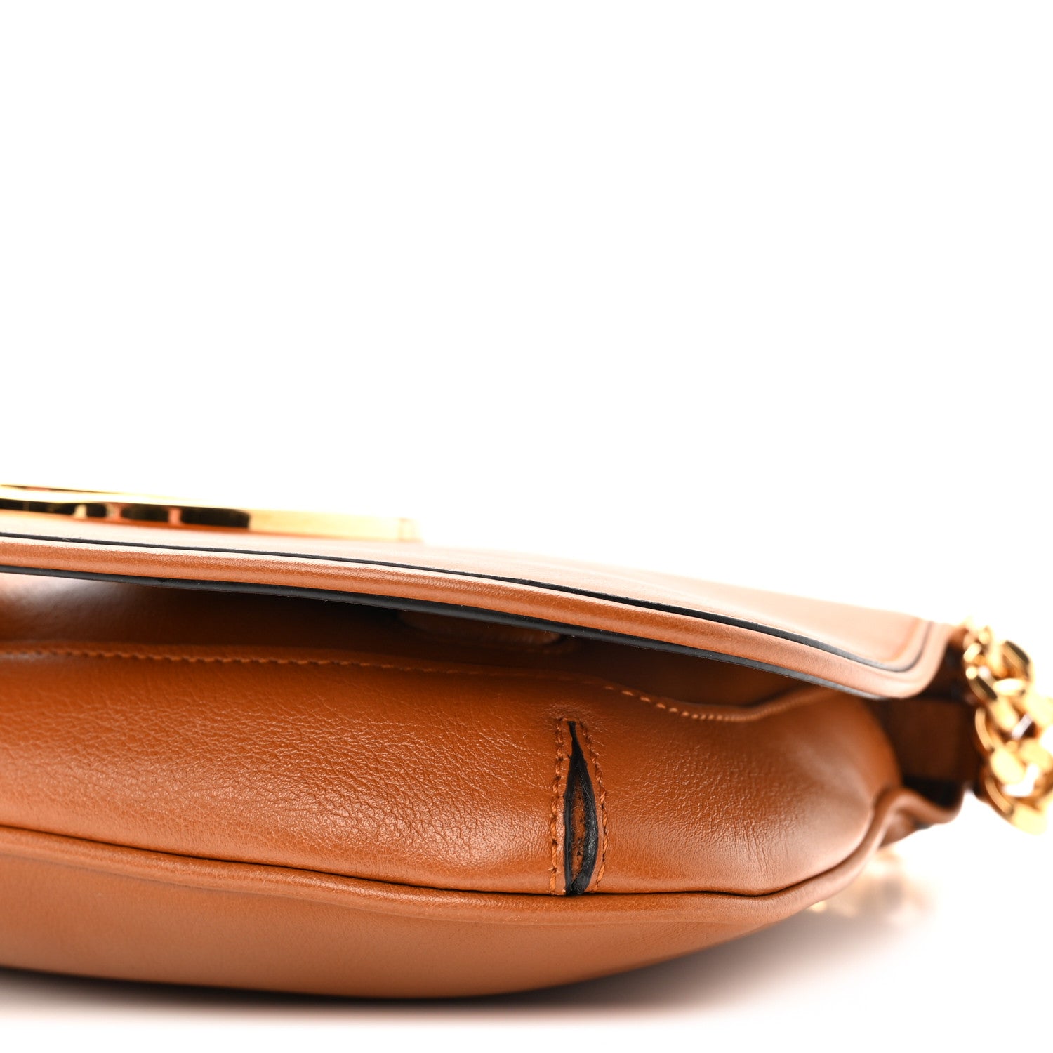 Gucci Roxy Calfskin Blondie Chain Shoulder Flap Bag Blondie Cognac 10 of 10