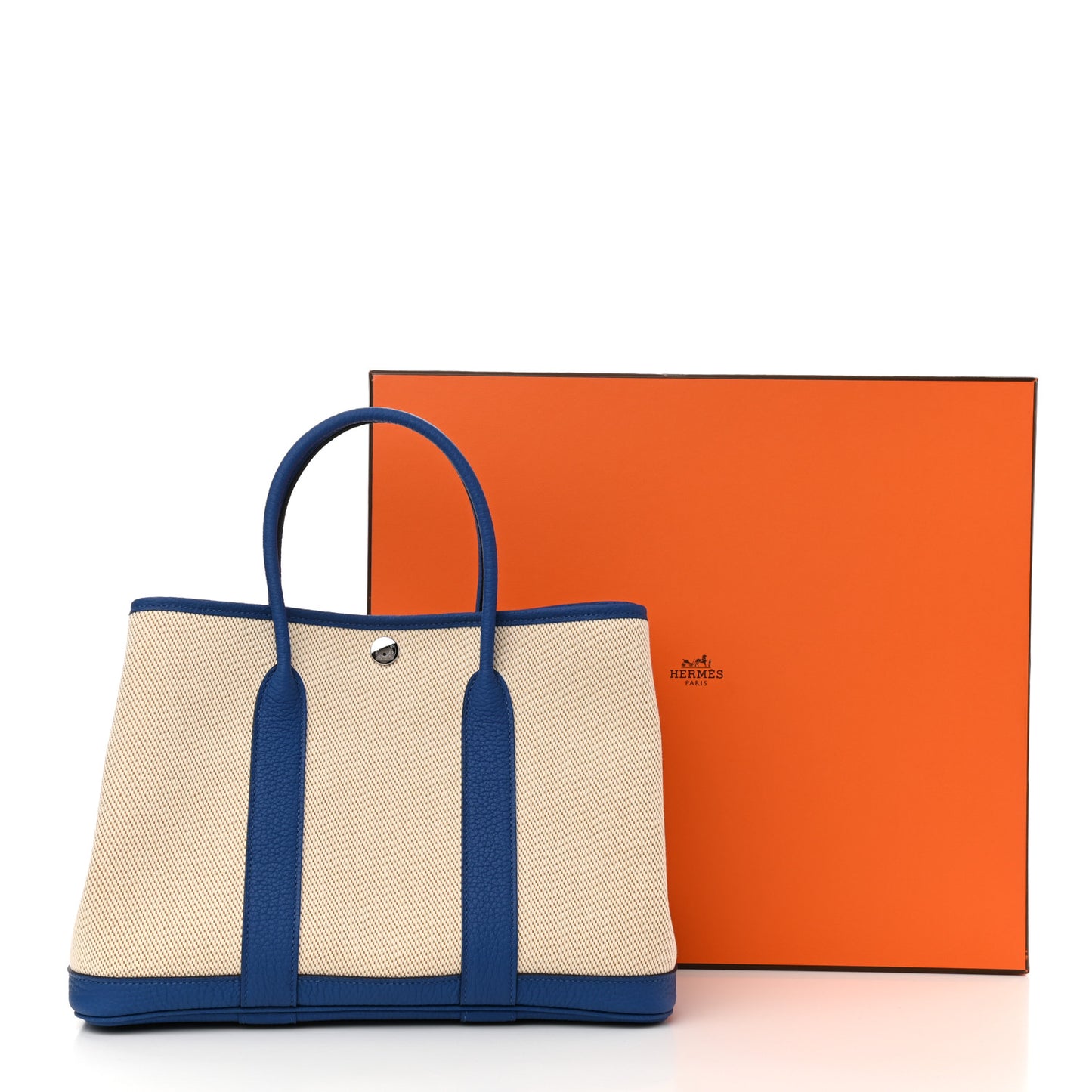 Twill H Negonda Garden Party 30 TPM Tote Ecru Desert Bleu France