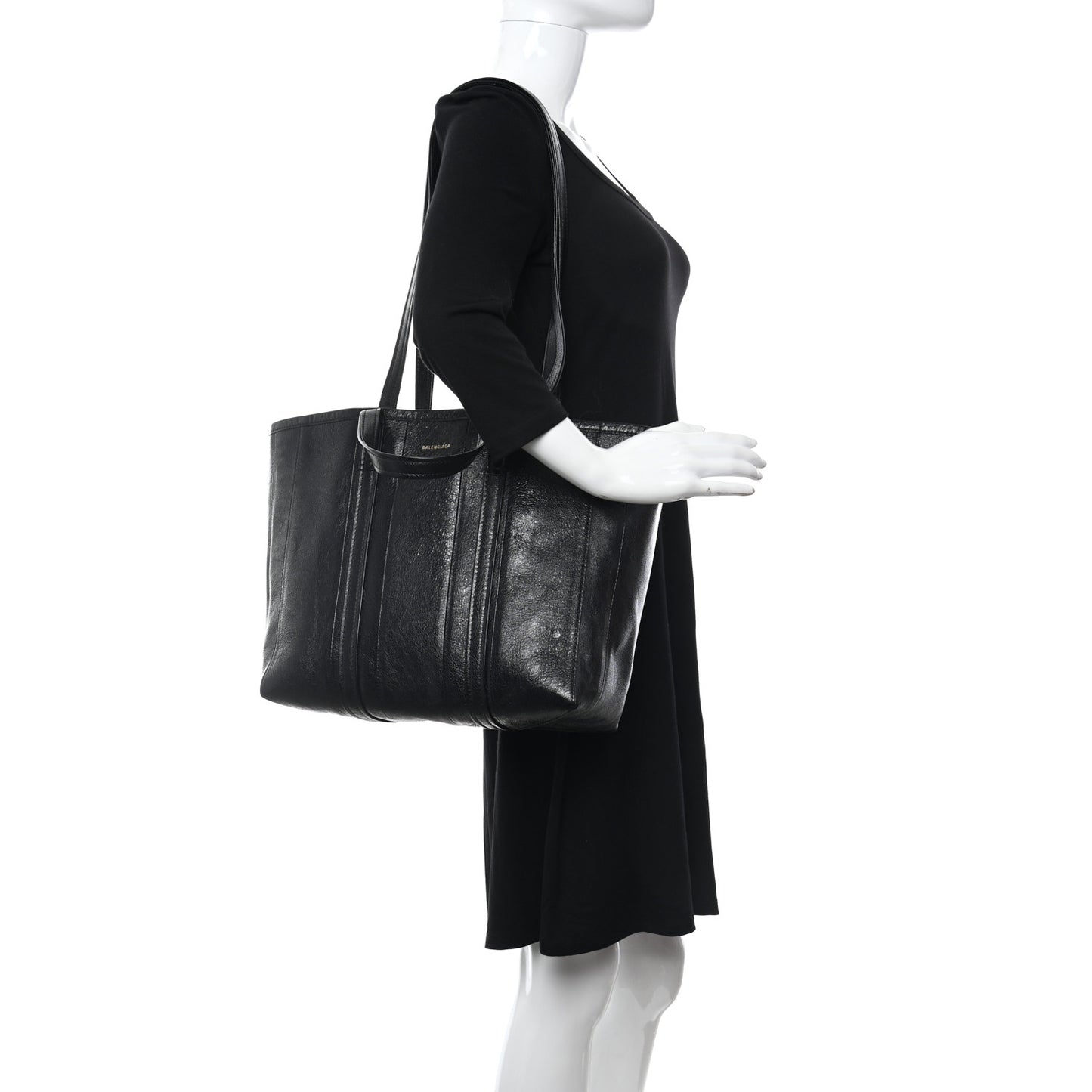 Agneau Arena Medium Barbes East West Shopper Black
