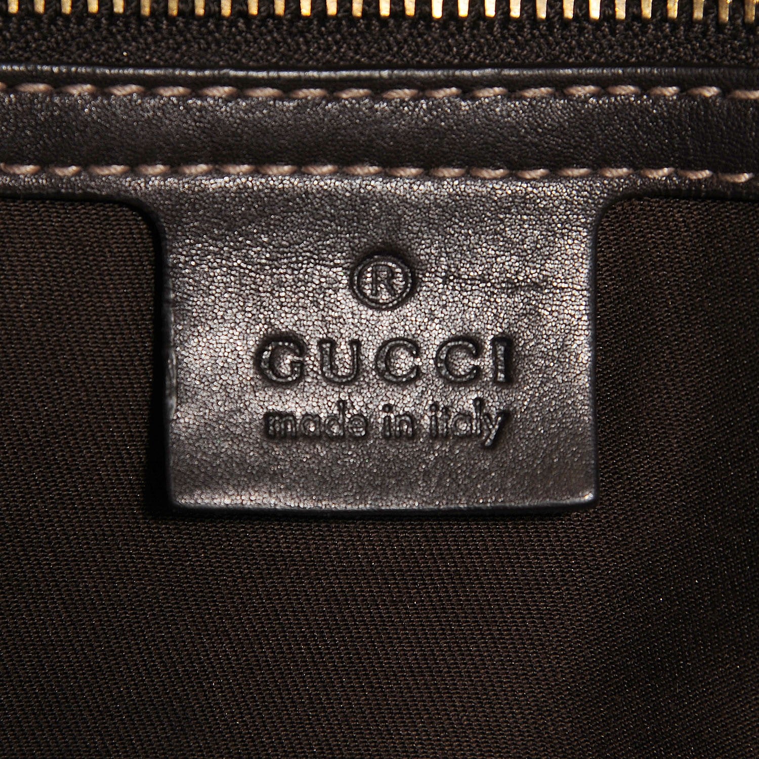 Gucci Monogram Medium Indy Top Handle Hobo Dark Brown 6 of 7