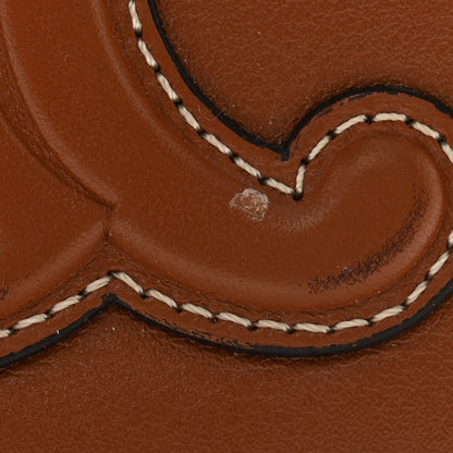 Celine Smooth Calfskin Cuir Triomphe Coin and Card Pouch With Hook Tan 8 of 8