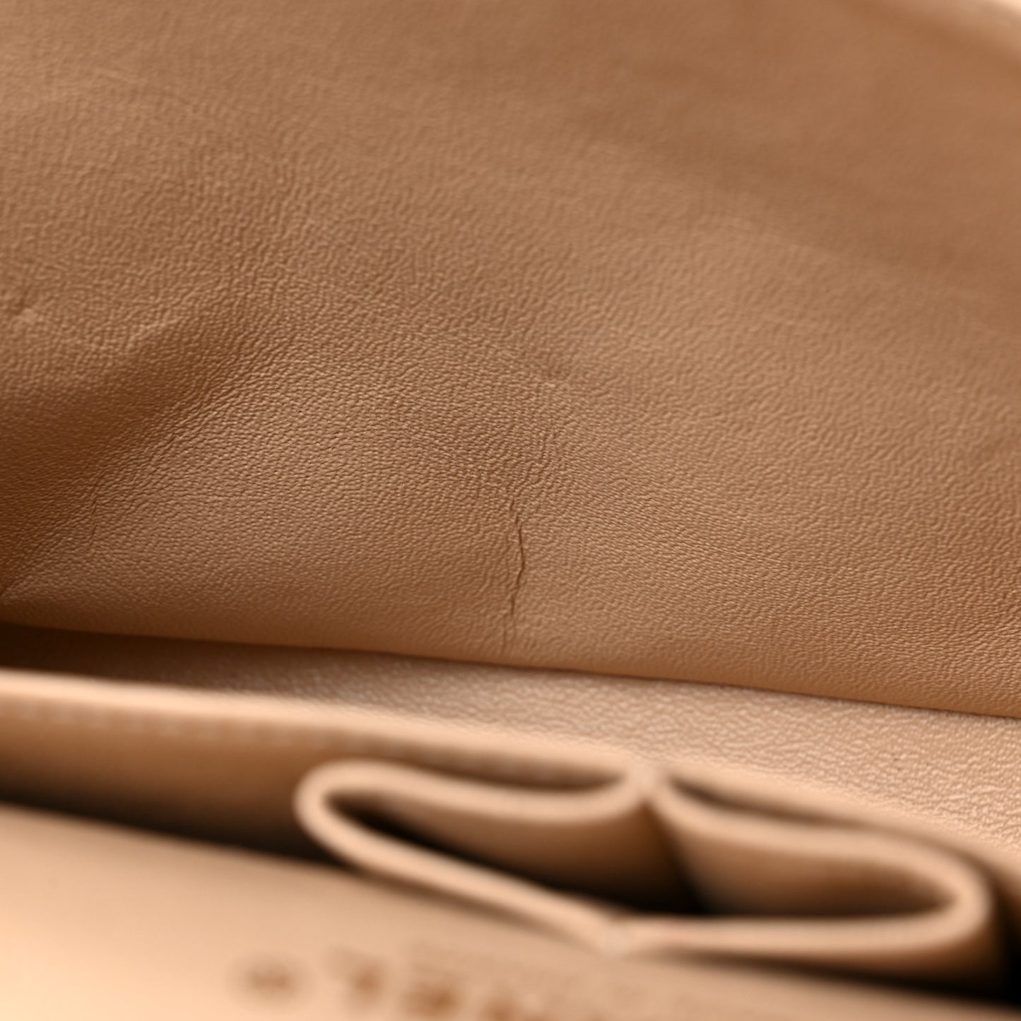 Caviar Quilted Medium Double Flap Beige