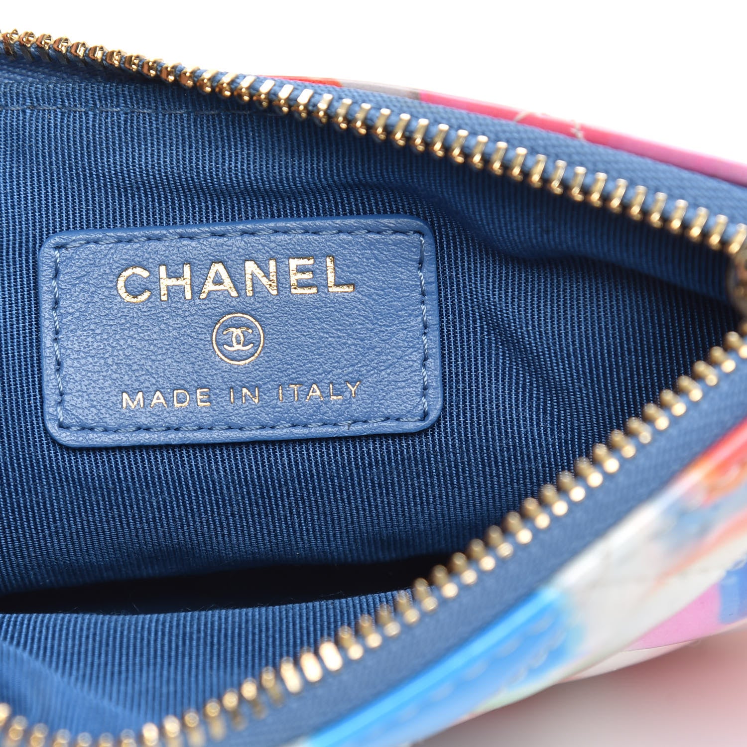 Chanel Patent Calfskin Printed Quilted Small Cosmetic Case Multicolor 6 of 8