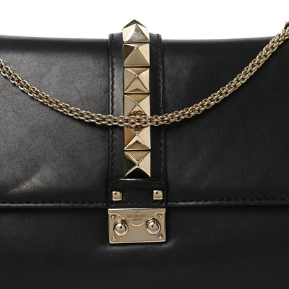 Valentino Garavani Vitello Large Glam Lock Rockstud Flap Black 7 of 9