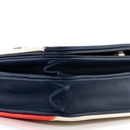 Chanel Lambskin Patchwork CC Tassel Crossbody Bag White Blue Red 11 of 14