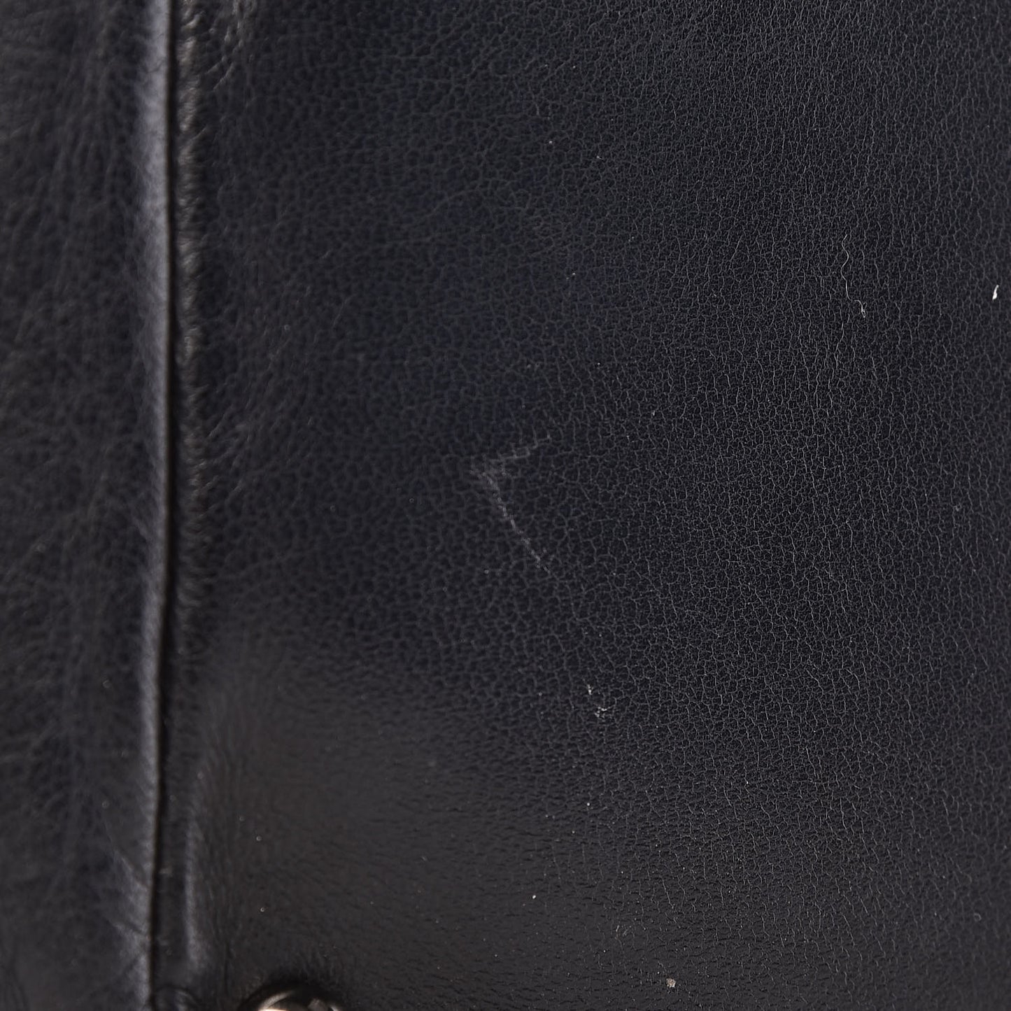 Lambskin Quilted Multipocket Bowling Bag Black