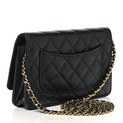 Chanel Lambskin Quilted Egyptian Amulet Wallet On Chain WOC Black 3 of 9