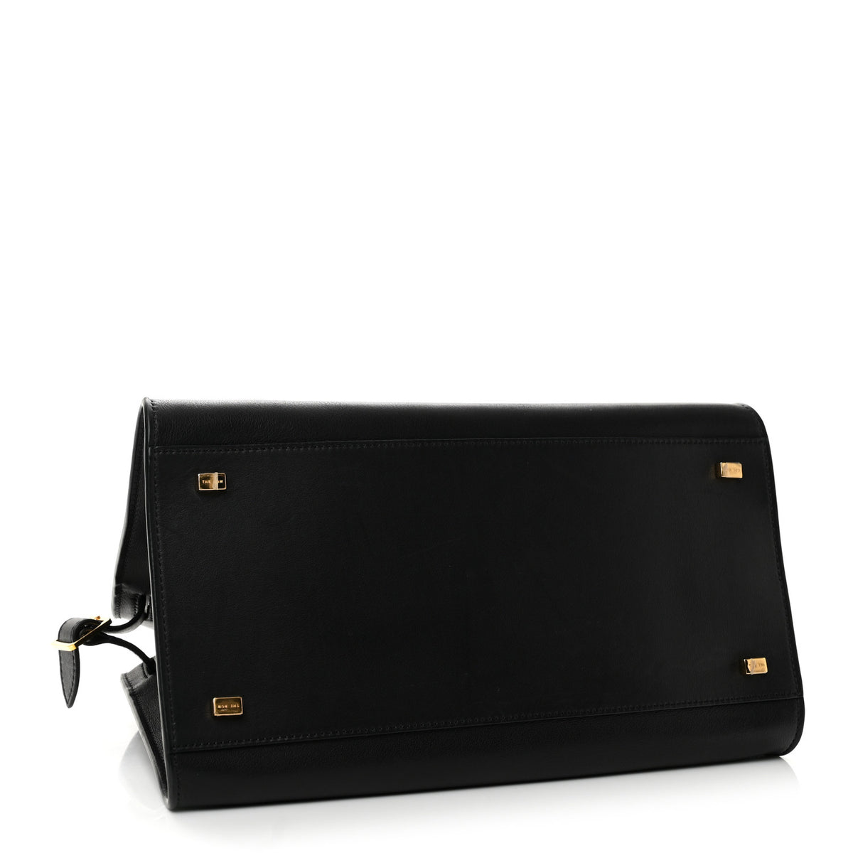 The Row Polished Saddle Calfskin Soft Margaux 12 Black 4 of 9