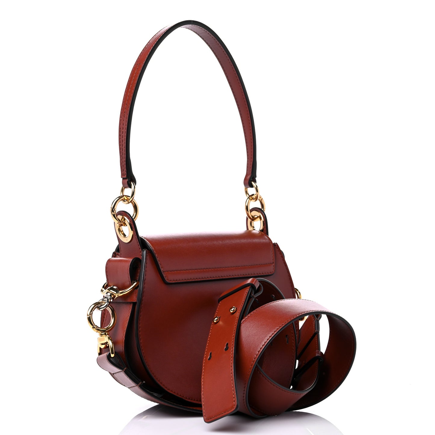 Calfskin Small Tess Bag Sepia Brown