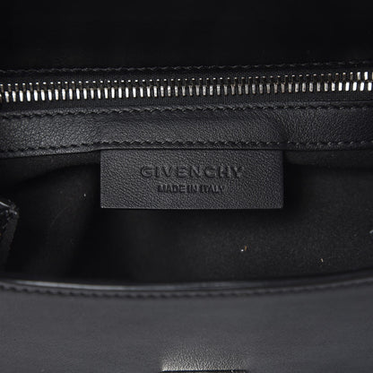 Givenchy Calfskin Suede Mini Studded Chevron Pandora Box Crossbody Bag Black 6 of 7