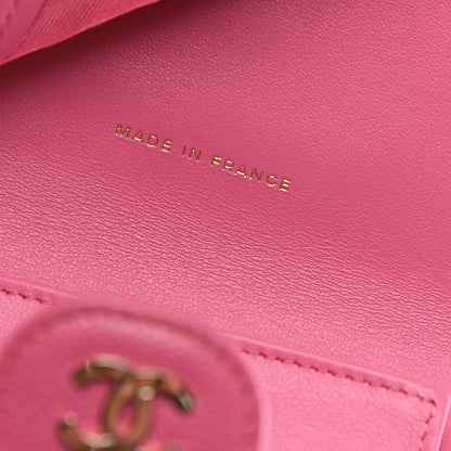 Chanel Caviar Quilted Compact Flap Wallet Pink 6 of 7