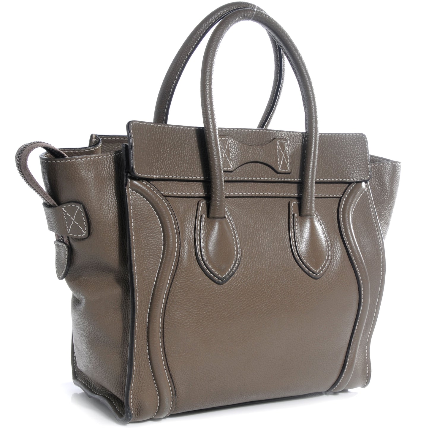 Drummed Calfskin Micro Luggage Souris