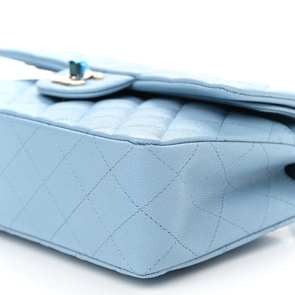 Chanel Caviar Quilted Small Double Flap Blue 9 of 10