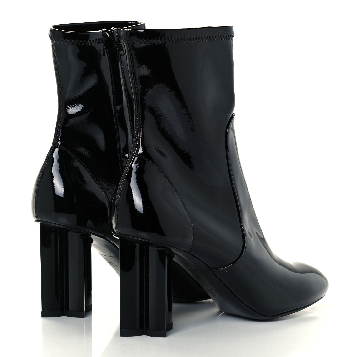 Louis Vuitton Patent Uniformes Silhouette Ankle Boots 37.5 Black 4 of 10