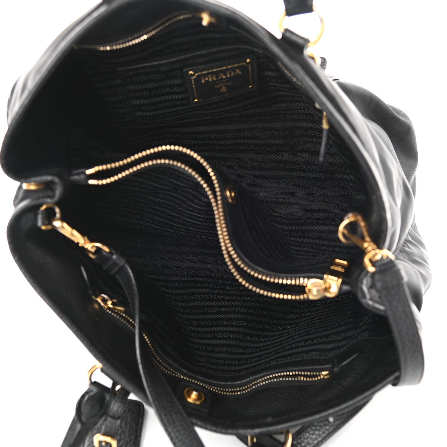 Tessuto Nylon Saffiano Tote Black