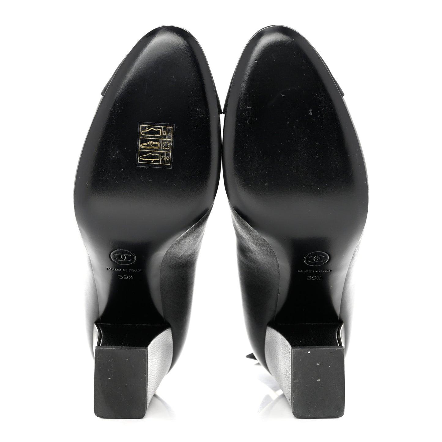 Lambskin Grosgrain Triangle & Collar 90 Ankle Boots 39.5 Black