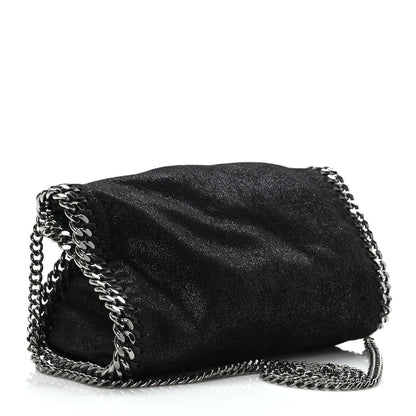 Stella McCartney Shaggy Deer Mini Falabella Fold Over Tote Black 3 of 8
