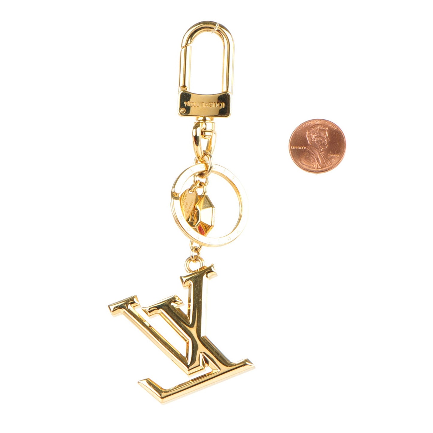 LV Facettes Bag Charm Key Holder Gold