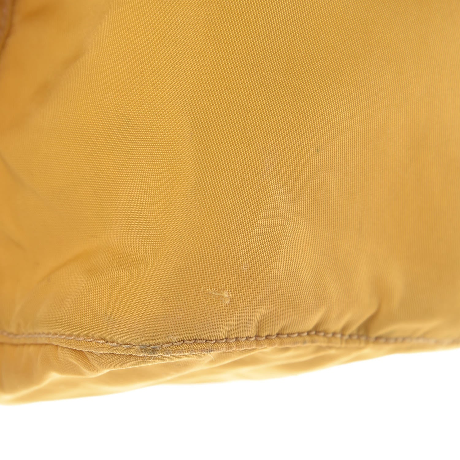 Prada Tessuto Nylon Drawstring Pouch Yellow 14 of 14