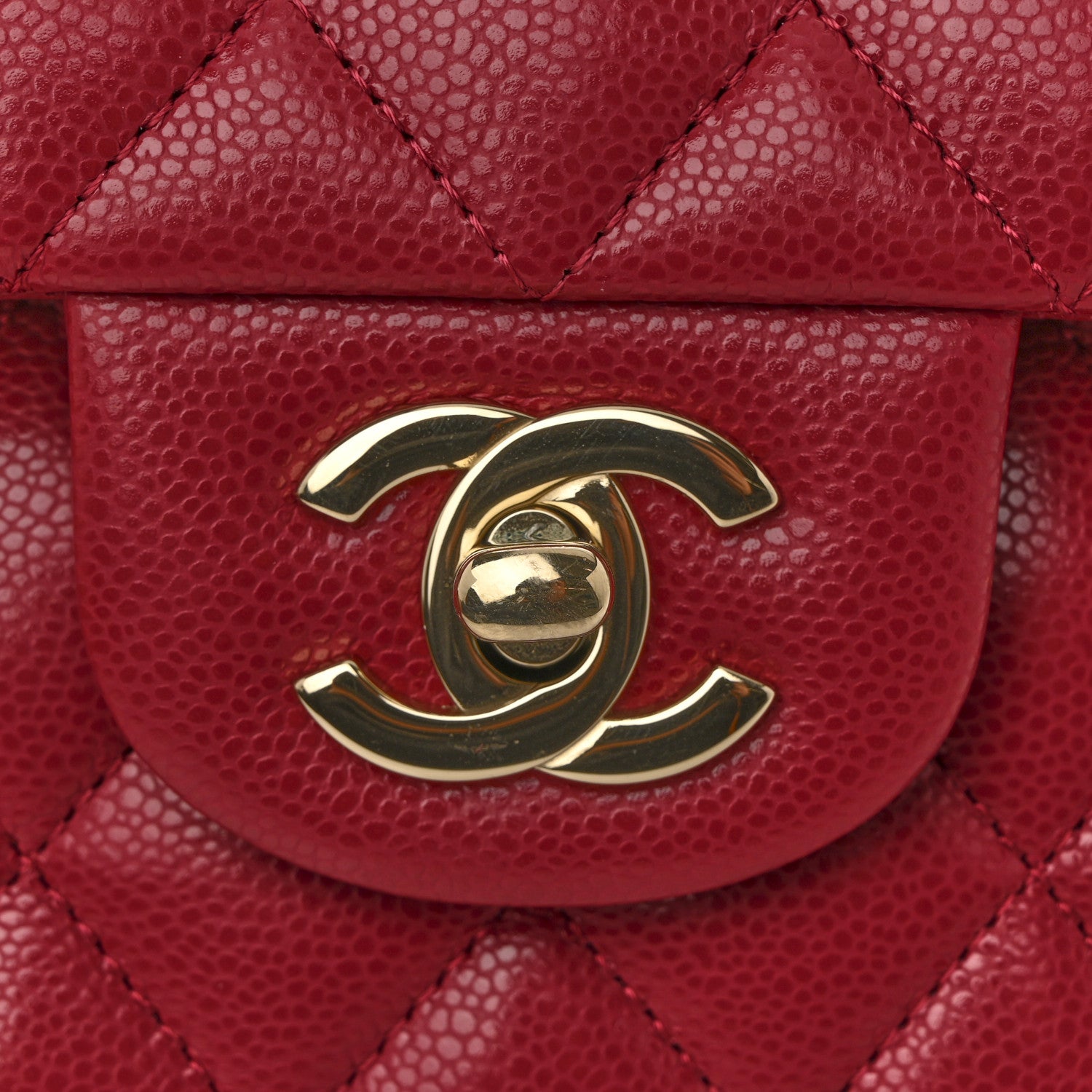 Chanel Caviar Quilted Medium Double Flap Dark Pink 11 of 11