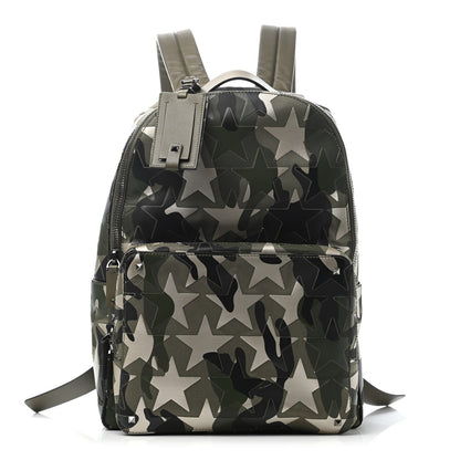 Valentino Garavani Nappa Canvas Camustars Backpack Army Green Platino 1 of 4