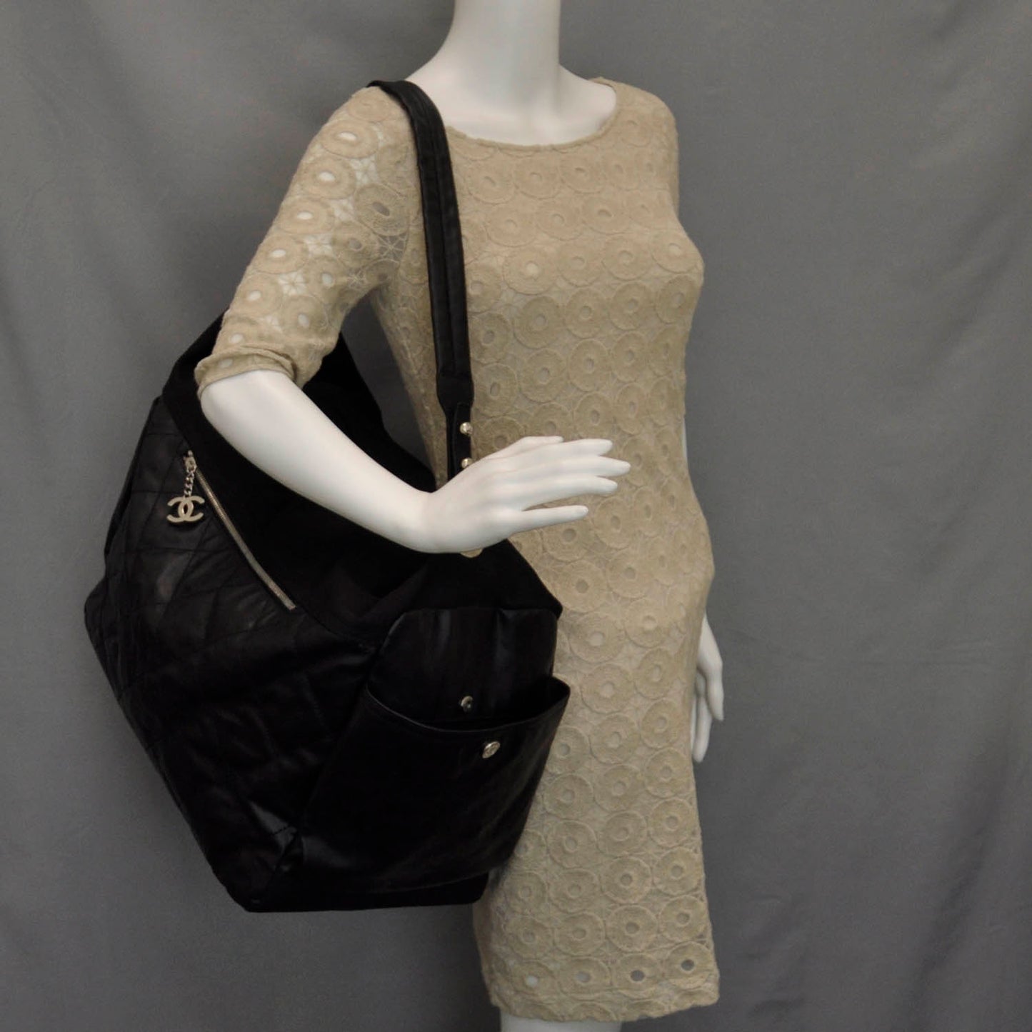 Coated Canvas Paris Biarritz XL Travel Bag Black