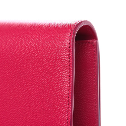 Saint Laurent Grain De Poudre Classic Monogram Cassandre Clutch Lipstick Fuchsia 11 of 13