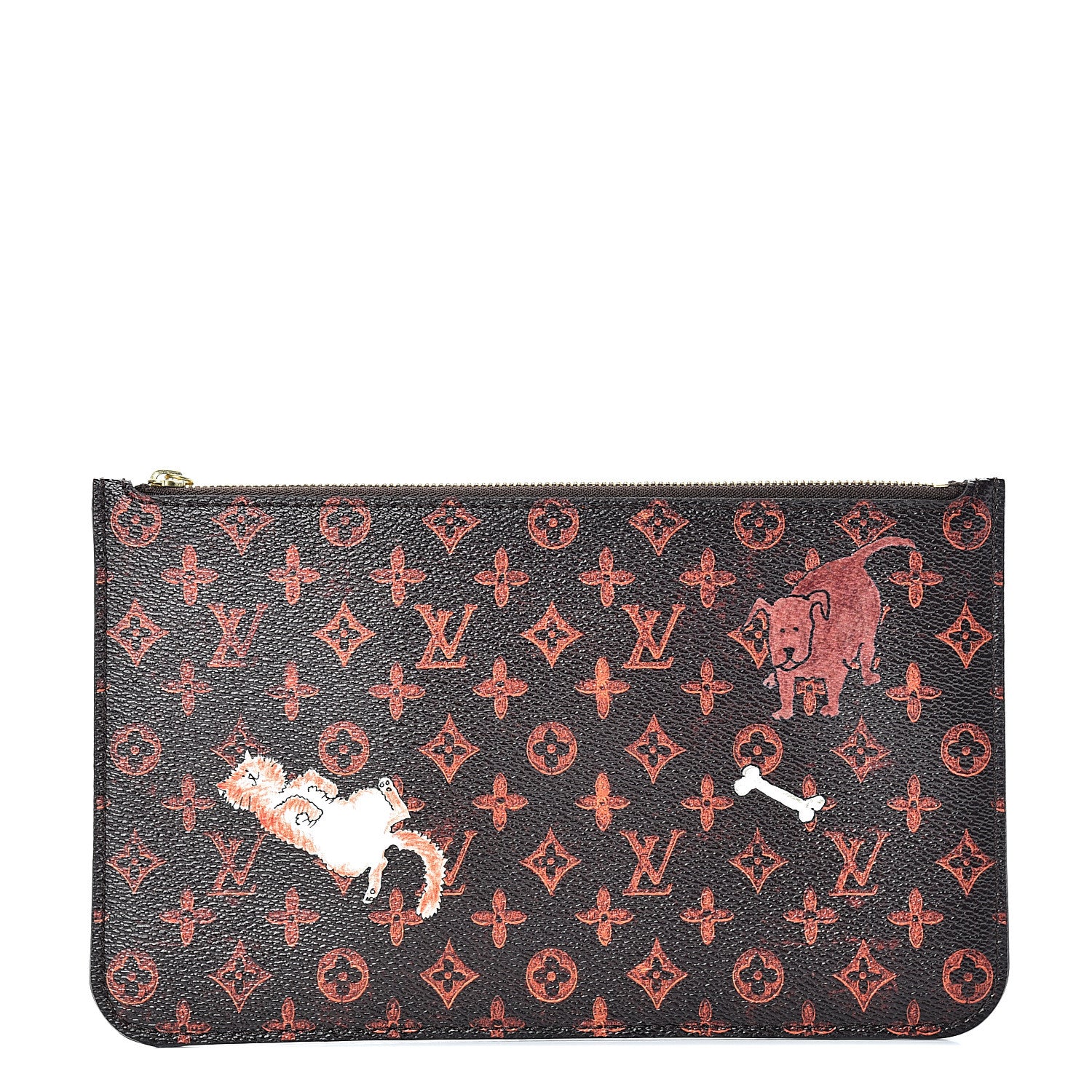 Louis Vuitton Catogram Neverfull MM GM Pochette Marron 1 of 6