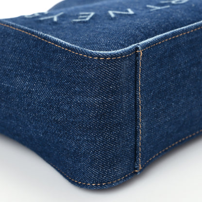 Stella McCartney Eco Alter Denim Perforated Logo Mini Crossbody Orion Blue 7 of 8