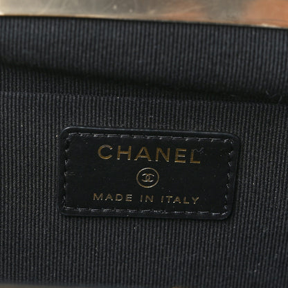 Chanel Shiny Calfskin Quilted Flap Phone Holder With Chain Black 6 of 9